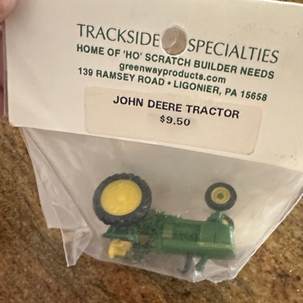 John Deere Green and Yellow Miniature Tractor